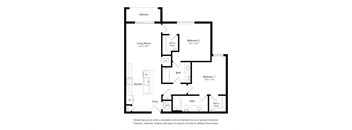 a floor plan of a unit with a bedroom and a living room