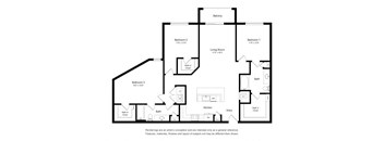 the floor plan of the apartment