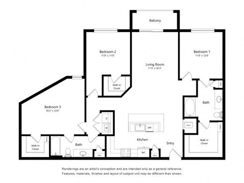the floor plan of the apartment