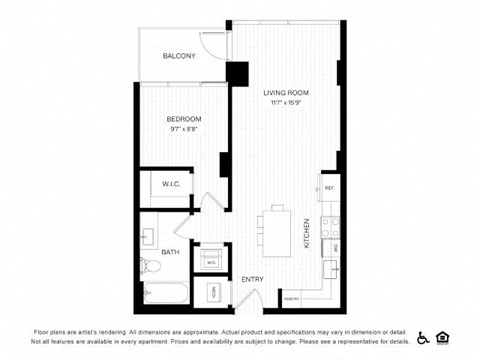 the floor plan of the apartment