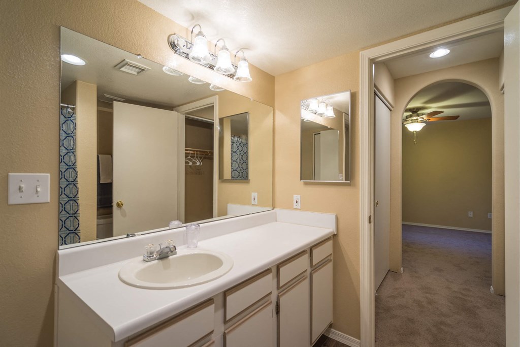 A Bathroom With a White Sink at The Summit at Flagstaff, Arizona