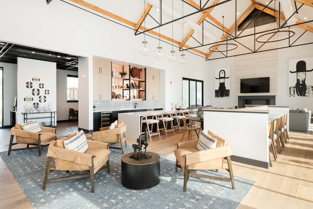 Clubhouse entertainment space at PARK40, Broomfield, CO, 80023