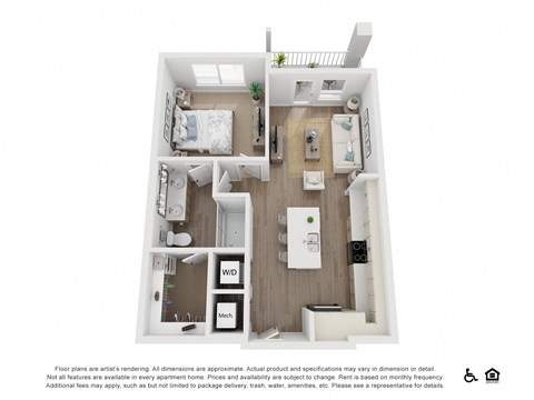 bedroom floor plan | village on the lakes apartments
