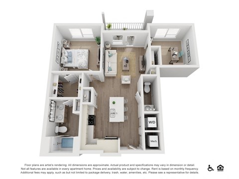 bedroom floor plan | luxury apartments in towson md | the mille brookhaven apartment