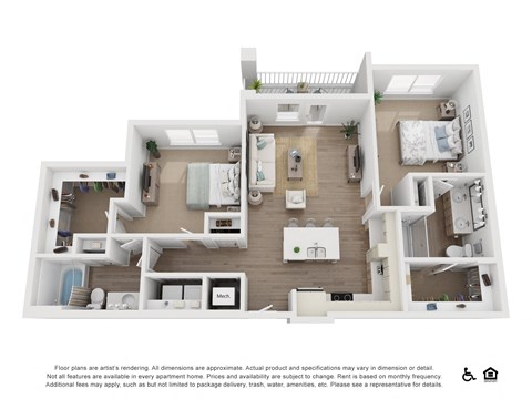 bedroom floor plan an in 3d