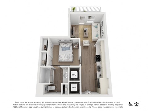 bedroom floor plan | luxury apartments in towson md | the southerly