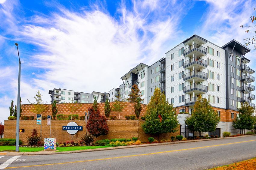 Exterior  at The Pacifica Apartments, Tacoma - Photo Gallery 1