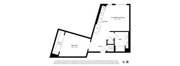 a floor plan of a bedroom apartment