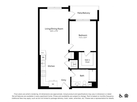 a floor plan of a bedroom apartment