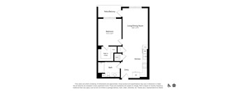 a floor plan of a bedroom apartment