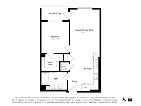 a floor plan of a bedroom apartment