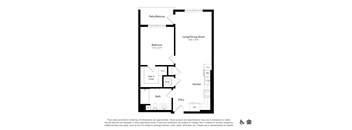 a floor plan of a bedroom apartment