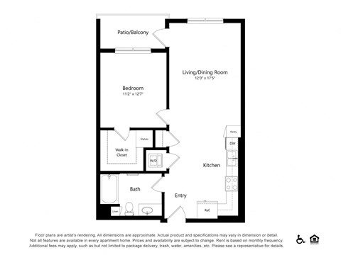 a floor plan of a bedroom apartment