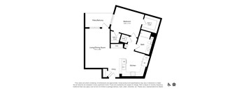 a floor plan of a bedroom apartment