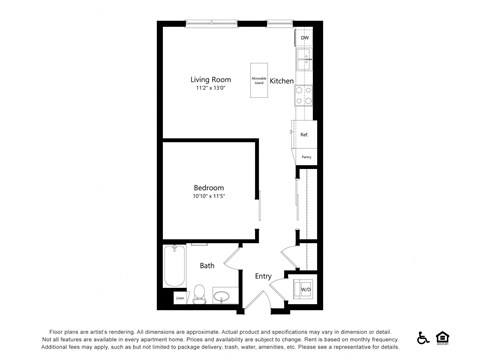 a floor plan of a bedroom apartment
