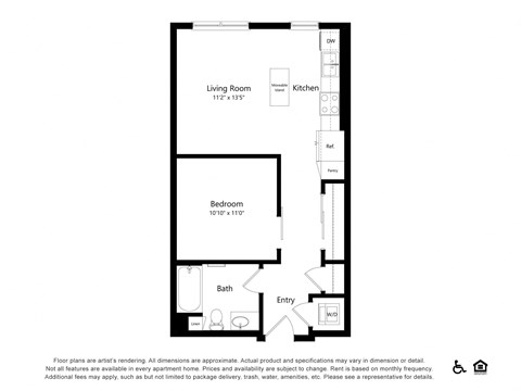 a floor plan of a bedroom apartment