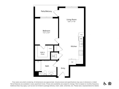 a floor plan of a bedroom apartment