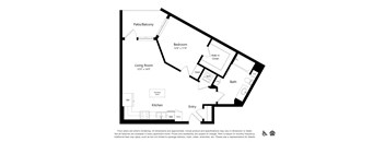 a floor plan of a bedroom apartment
