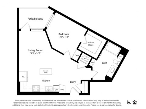 a floor plan of a bedroom apartment