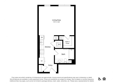 a floor plan of a bedroom apartment