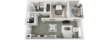 A1B one bedroom two bathroom