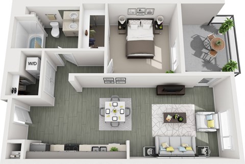 A1B one bedroom two bathroom