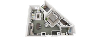 A1D one bedroom one bathroom