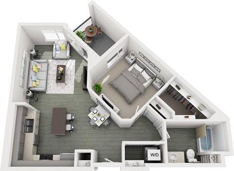 A1D one bedroom one bathroom