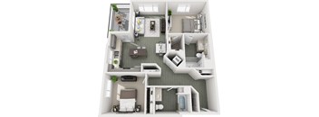 B2D two bedroom two bathroom