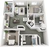 B2D two bedroom two bathroom