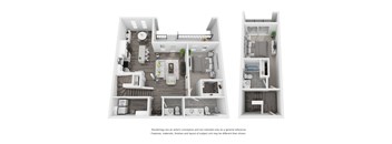 one bedroom two and a half bathroom townhome