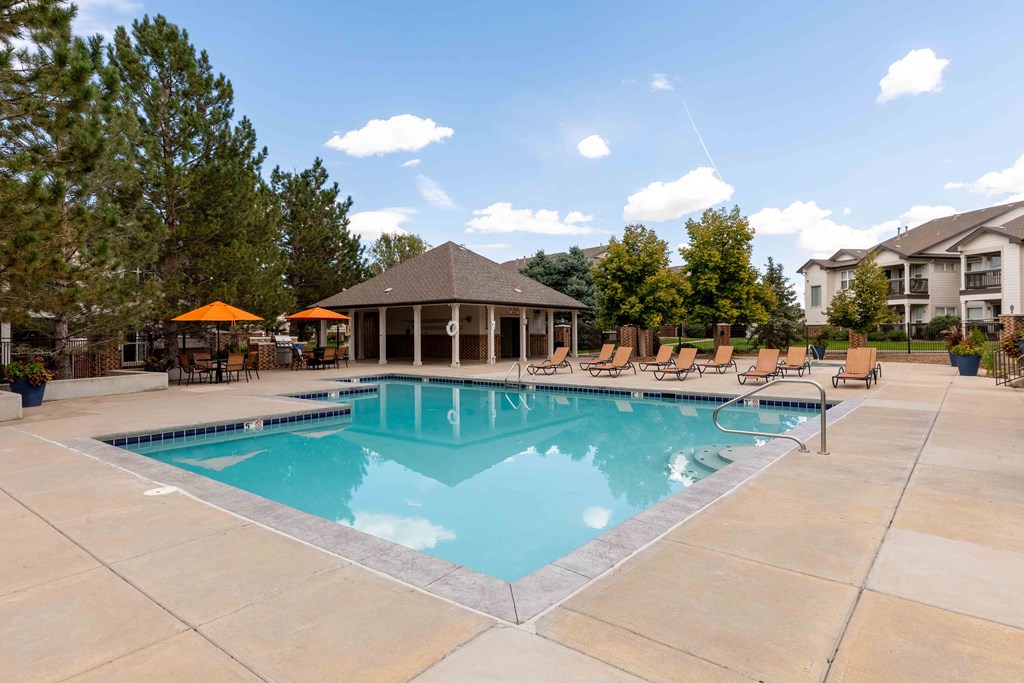 the swimming pool at our apartments