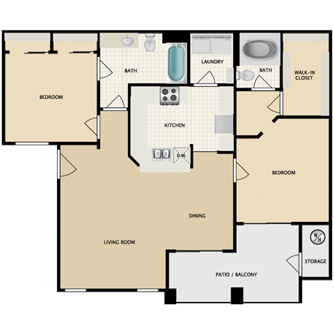 Phantom two bedroom two bathroom