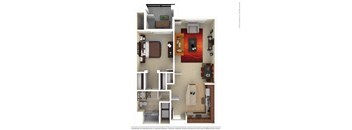 1x1 Floor Plan 750-803 sf