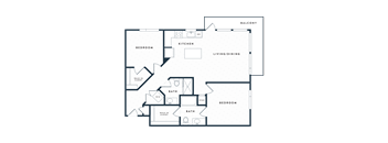 A black and white image of a house floor plan.