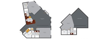 a floor plan and a diagram of a house