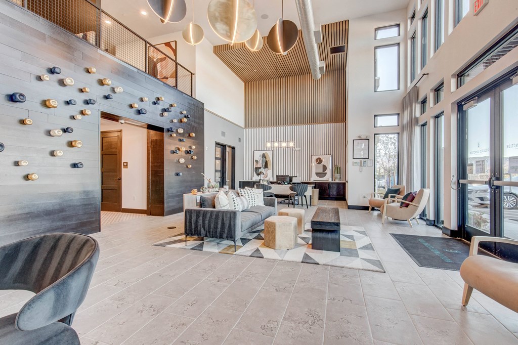 Leasing office with seating space