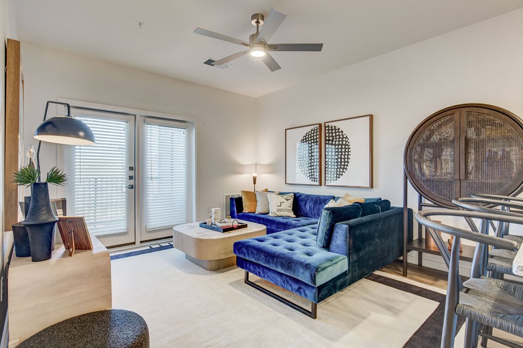 Model kitchen with patio door view