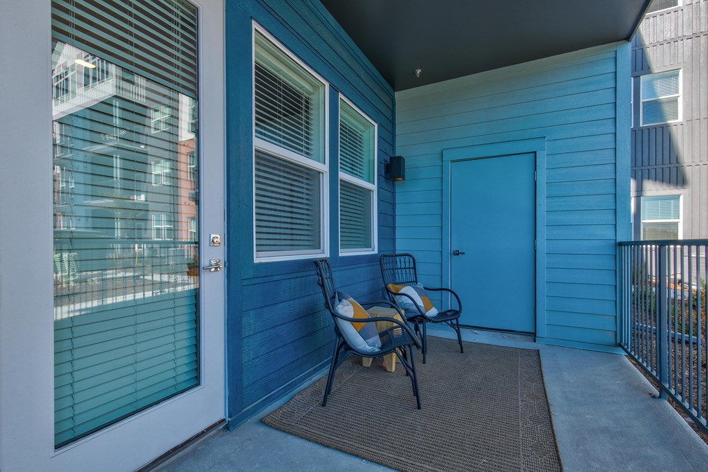 Patio with storage view