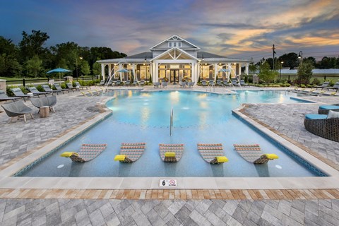 Pool with lounge chairs
