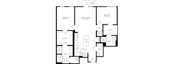 a blueprint of a floor plan of a house with bedrooms and baths