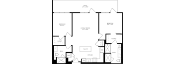 a floor plan of a house with three floors and a staircase
