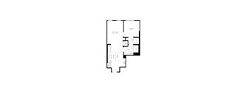 floor plan of the lower level of an open floor plan