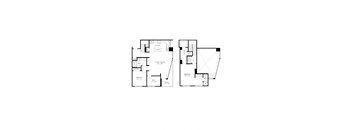 a floor plan of two different layouts of a house