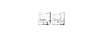 two plans of a floor plan of a house