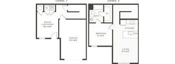 One Bedroom Townhome
