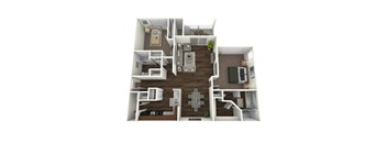 a 3d rendering of our 1 bedroom apartment at the crossings at white marsh apartments in white at The Quarry Alamo Heights, San Antonio, TX
