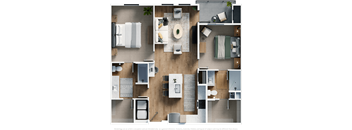 a772772 3d floor plan of a house with furniture and a living room