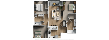 a birds eye view of a floor plan of a house