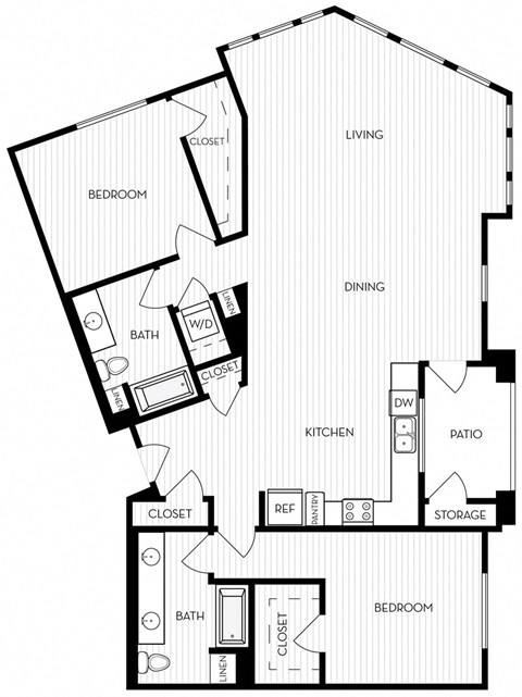 Two Bedroom Two Bathroom